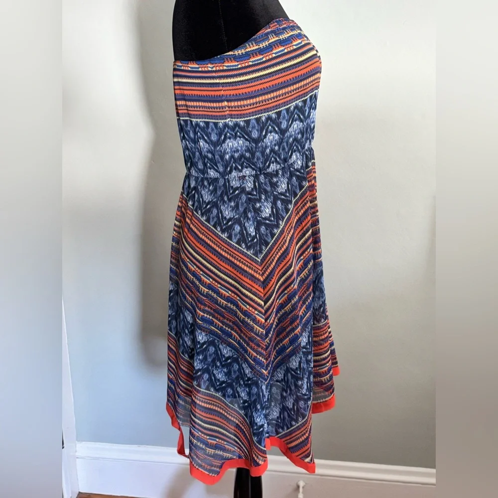 Rare Anthropologie Maeve - Multicolor Strapless Dress - Size Large - Picture 4 of 10